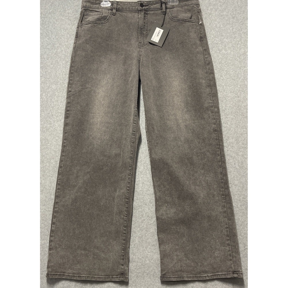Indigo Six Women's High Rise Straight Denim Jean IP812 Indigo Size 14 NWT